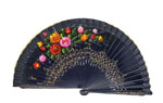 Openwork Black Fan with floral design on both sides Ref. 1133 5.950€ #503281133